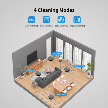 MAMNV Robot Vacuum and Mop,2 in 1 for Carpet & Hard Floor,Robotic Vacuum Cleaner with Alexa/Voice/App,Powerful & Quiet for Pet Hair,Slim 2.87",Self-Charging & Zigzag Path Cleaning