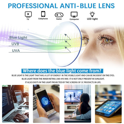 VIDEBLA 5 Pack Computer Reading Glasses Men and Women Anti Eyestrain Blue Light Blocking Glasses for Reading (5 Mix-2, 2.50)