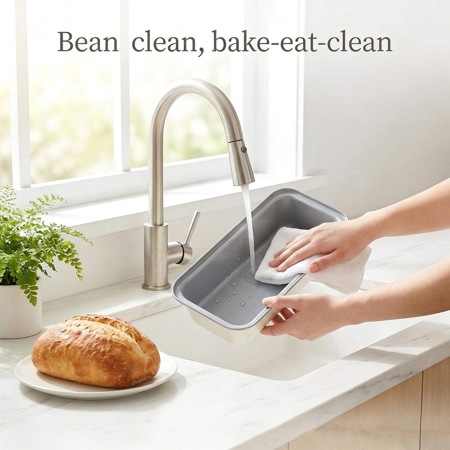 13x4 Inch 3-Pack, Loaf Pan Nonstick Carbon Steel Bread Pan for Even Baking, Long Baking Pan for Homemade Sourdough