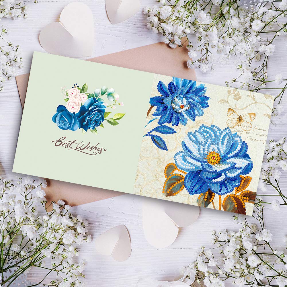 ycyingcheng 5D Diamond Painting Greeting Cards, 12 PCS DIY Rhinestone Art Greeting Card for Holidays Festival Craft Your Girlfriend Birthday Christmas Cards Handmade Gift(GC C001)
