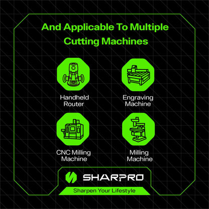 SHARPRO 1/8 Router Bit 1/4 Shank, Upcut Spiral Router Bit 1/4 Inch Shank 1/8 Inch Cutting Dia. 1/4 Inch CNC Router Bits, Up Cut Router Bit Solid Carbide, Ideal for Wood Inlay, Plunge Plastic