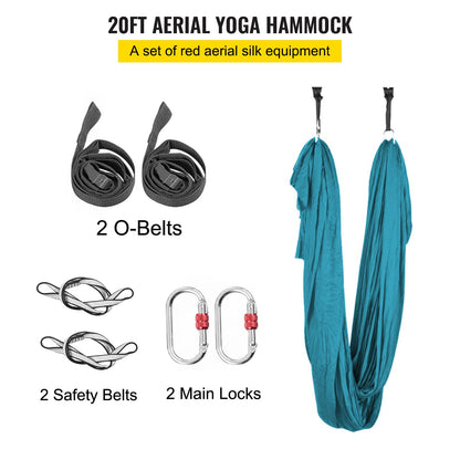Happybuy Yoga Sling Inversion 9.6 FT Height Inversion Yoga Swing Stand Max Capacity 551lbs/250kg Aerial Yoga Frame with 236in/6m Yoga Swing Inversion Sling Body Bundle Safety Belts Green