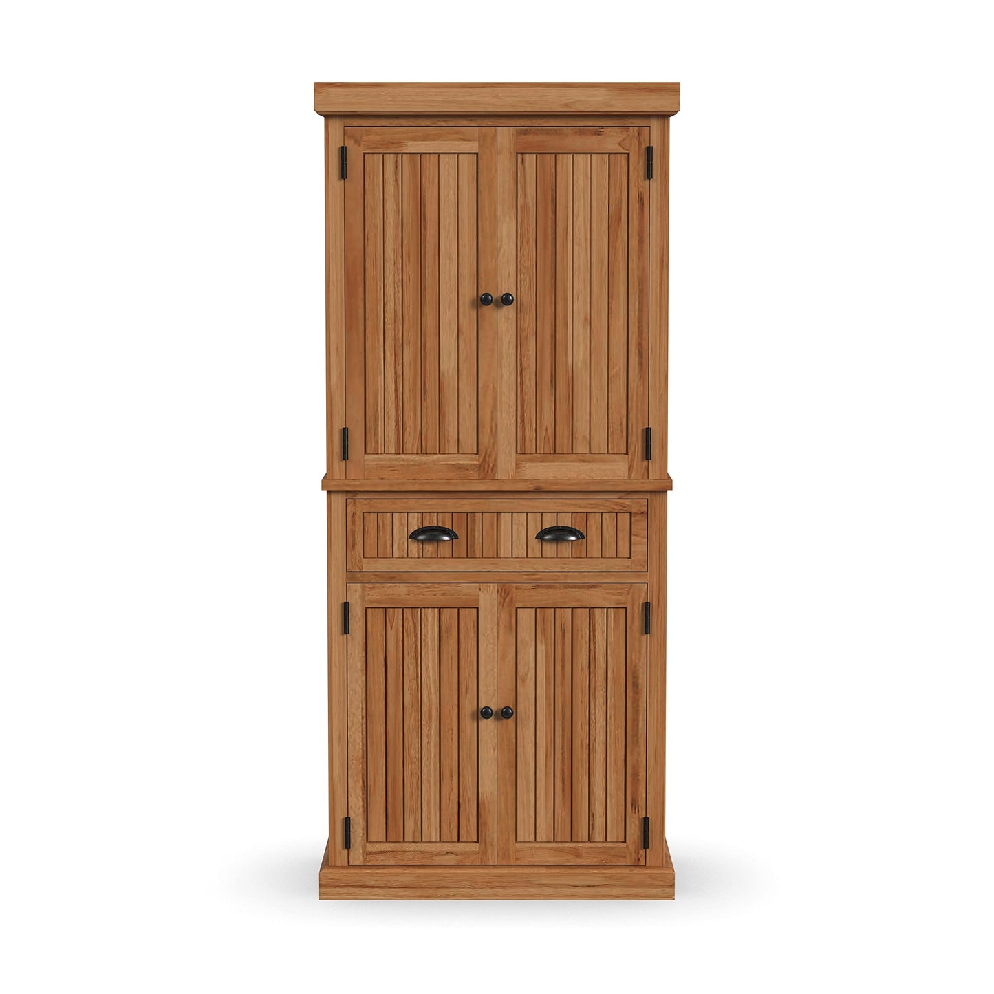 Homestyles Nantucket Natural Wood Pantry with Four Doors