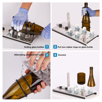 Glass Bottle Cutter,Glass Cutter Tool Kit for Round Bottles, Bottle Cutter DIY Machine for Cutting Wine,Beer,Whiskey, Champagne and soda