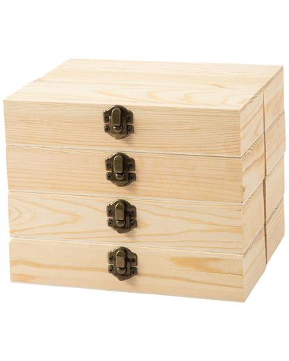 Xhqsulsclac 8PCS Wooden Storage Box Unfinished Wooden Small Box 8.2X2.6X1.6 Inch Souvenir Storage Box DIY Handmade Wooden Box