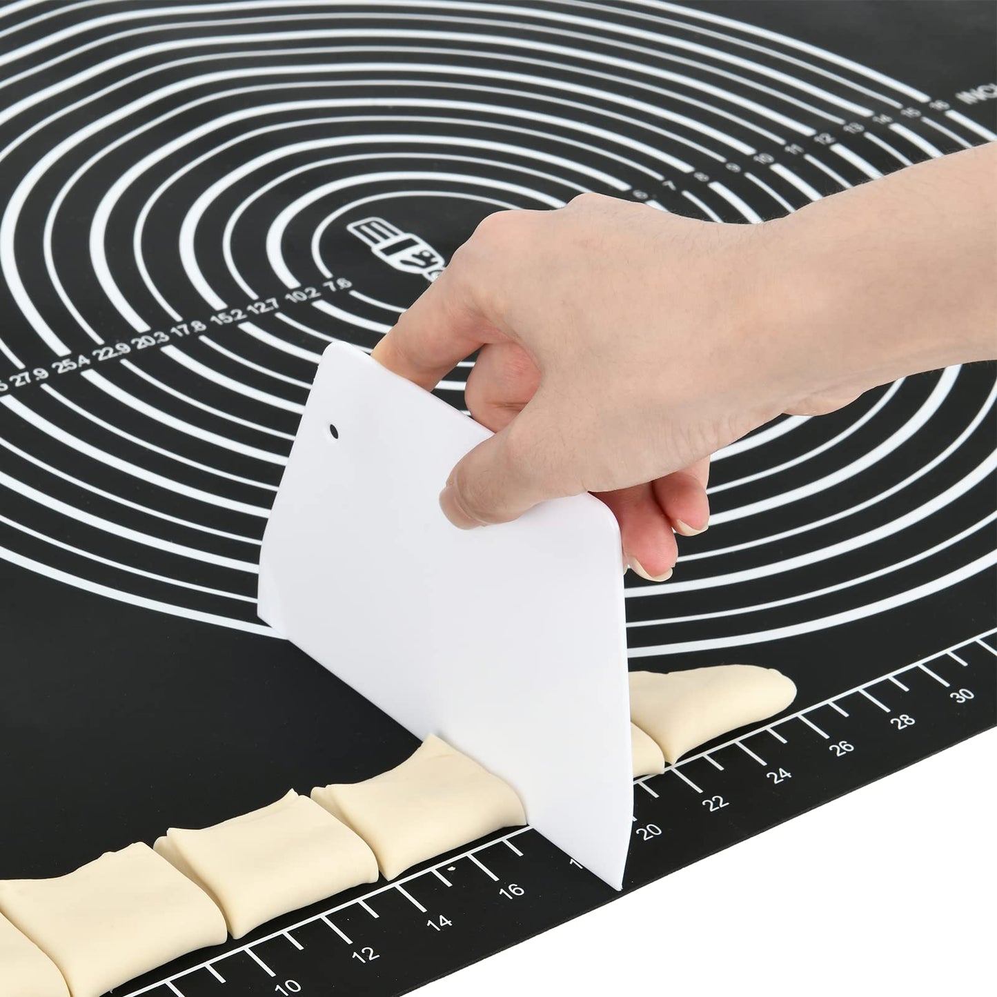 Super Kitchen Non-Slip Silicone Pastry Mat 28 x20 for Non Stick Baking Mats, Countertop Placemats, Dough Rolling, Kneading/Fondant/Pie Crust Pad