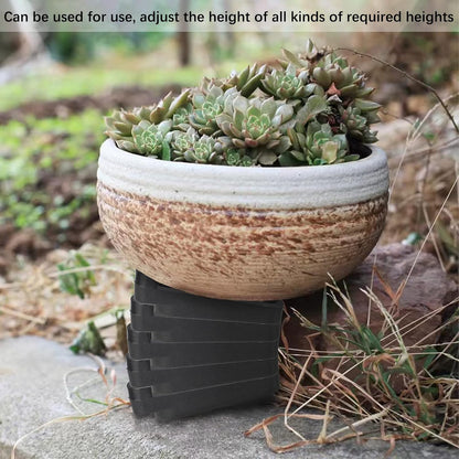 12 Pack Okngr Plastic Flower Pot Feet, Pot Toes Invisible Flower Pot Risers Non Slip Triangle Plant Pot Feet Potted