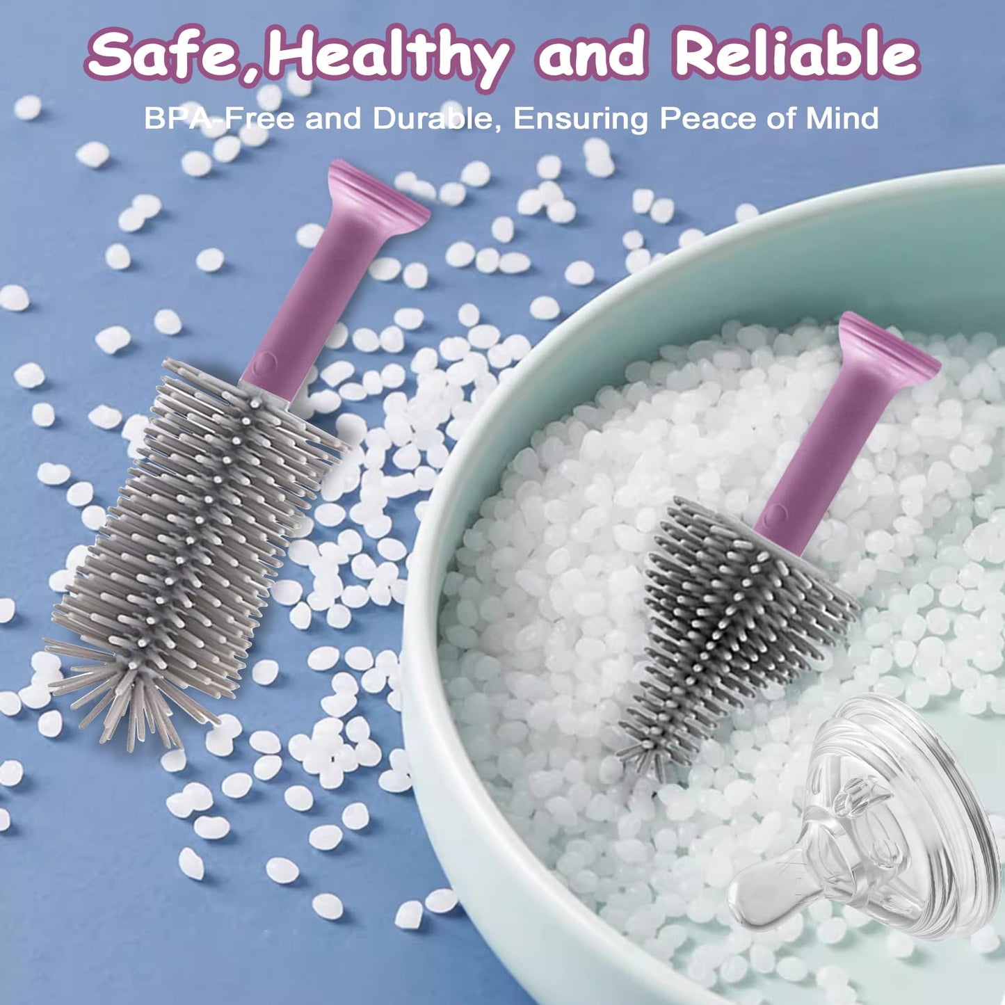 5-in-1 Long Handle Electric Bottle Brush Cleaner and Straw Cleaning Brush with Removable Brush Head, Multi-Function Rechargeable,for Stanley Cups, Baby Bottles, Pacifiers, Coffee Cups, Sports Bottles