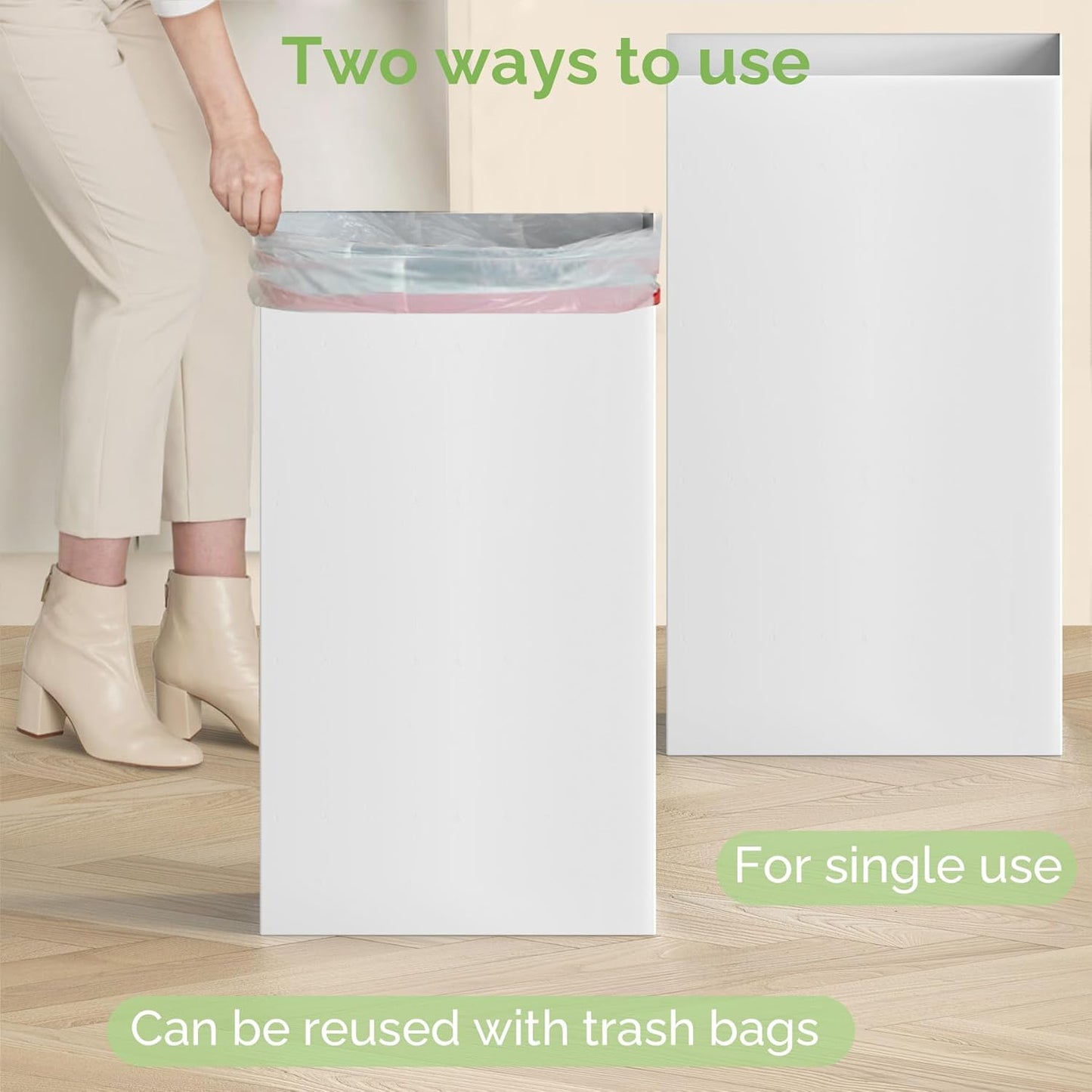 4 Pack 30 (30" 14" 14" Magicheap Extra Large Disposable Trash Cans, Reusable Portable Garbage Can, Gallon H x W x D)