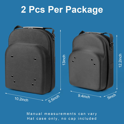 Epesoware Pack of 2 Hat Travel Hard Cases for Baseball Caps - Favorable Hat Storage Organizer with Carrying Handle, Shoulder Strap and Luggage Strap, Protect Up to 10 Hats for Travel Home