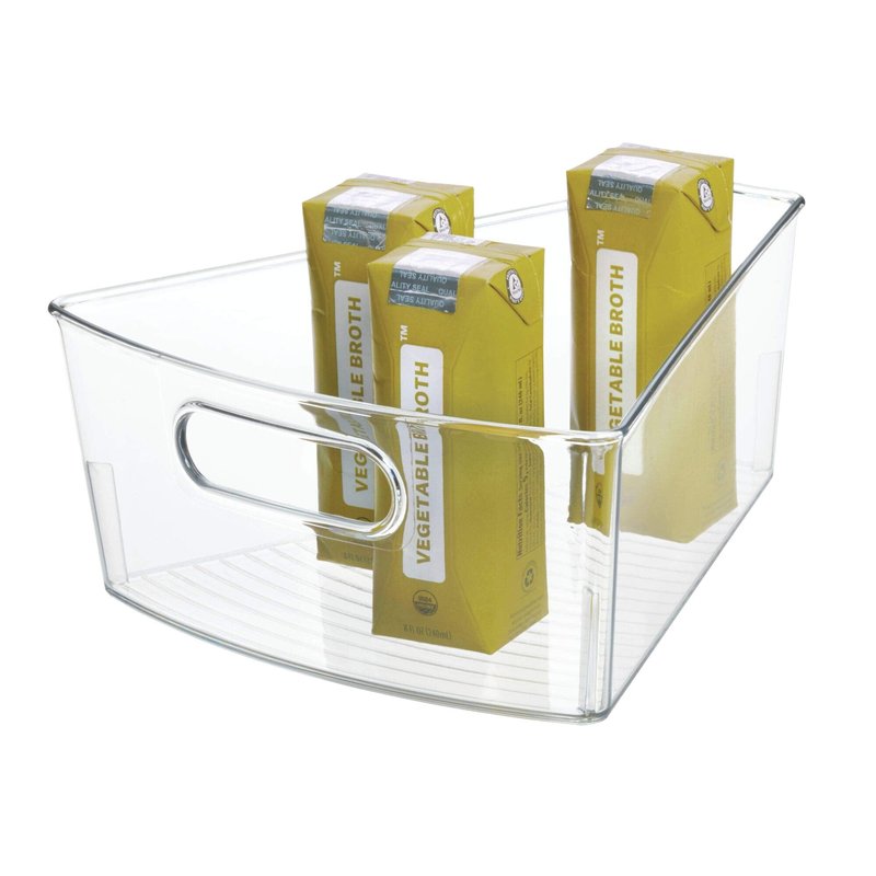 iDesign Plastic Lazy Susan Cabinet Storage Bin, 1/8 Wedge Container for Kitchen, Pantry, Counter, BPA-Free, 10.25" x 9.5" x 4", Clear