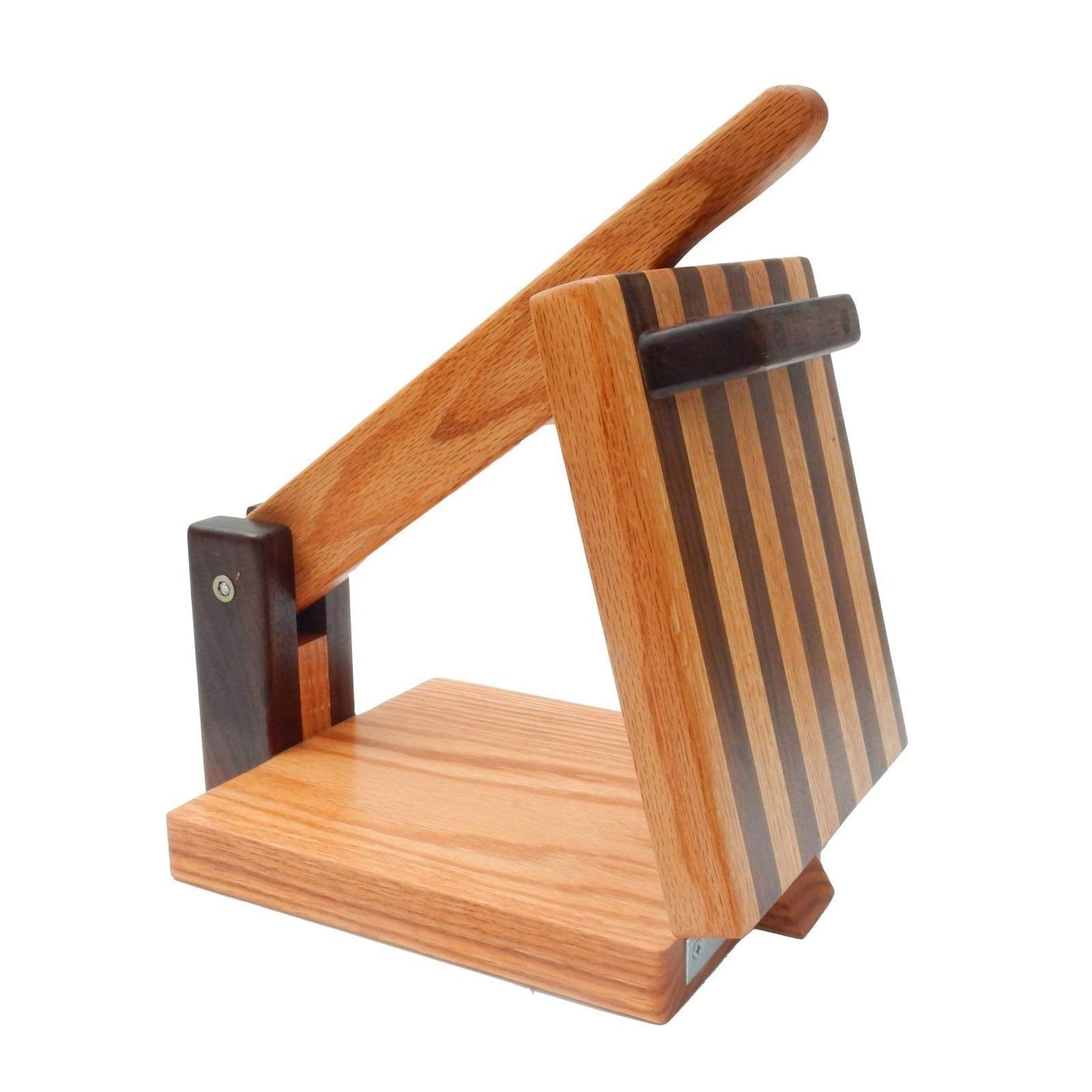 8 Inch Oak & Walnut Tortilla Press – Handmade Hardwood Tortilla Maker by Central Coast Woodworks