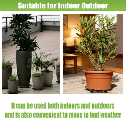 24 8 Inch QTLCOHD Pcs Plastic Plant Stand Black Plant Level Pot Elevator Riser Patio & Deck Floor Protector for Indoor