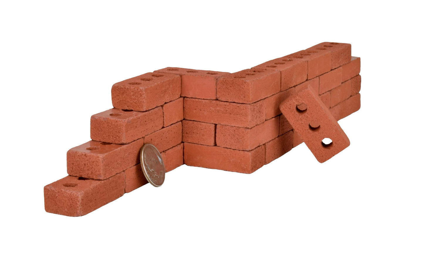 Acacia Grove Mini Red Bricks with Pallet, 1/6 Scale (32 Pack)