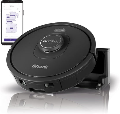 Shark RV2310 Robot Vacuum - Self-Cleaning Brushroll for Pet Hair | Precision Home Mapping, Wi-Fi, Black/Silver
