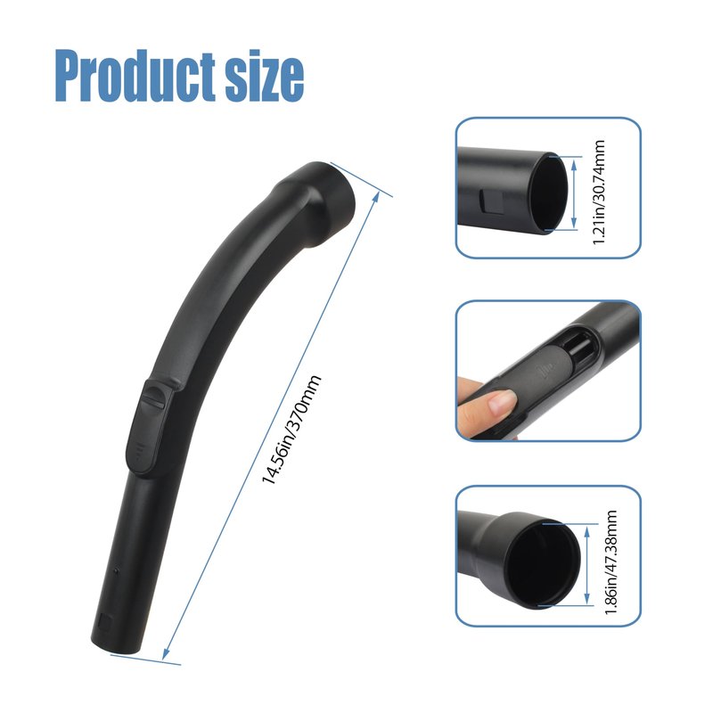Shinelan S2110 S501 S524 Replacement for Miele Vacuum Plastic Bent End Hose,Replacement Part 5269091 Compatible with Miele Compact C1, C2, C3 S4,Canister Vacuum Cleaner