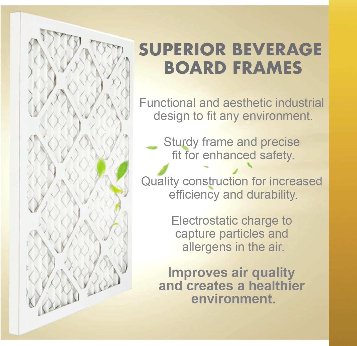 Proairtek AF12201M08SWH Model 12x20x1 Pack of 2 Air Filters, MERV 8 for Clean Air in Home