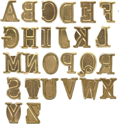 Uppercase Alphabet Set for Branding and Personalization of Wood, Leather, and Other Surfaces