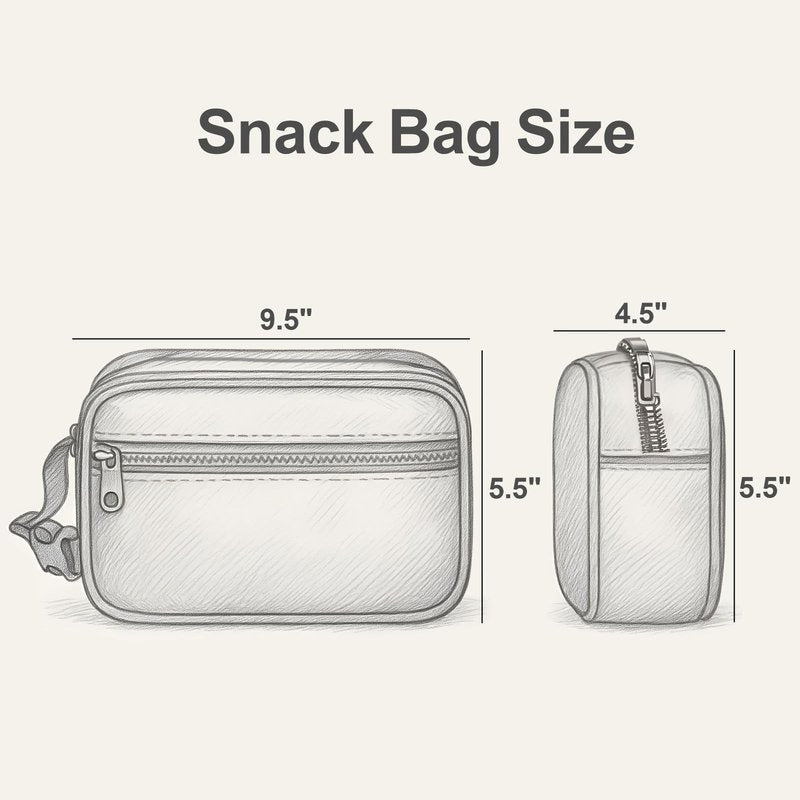 Bagseri Kids Snack Bag Girls - Small Reusable Mini Cooler Pouch, Insulated 3.9L Food Carrier with Buckle Handle for School and Daycare, Fits in Backpack, Glitter Pink Unicorn