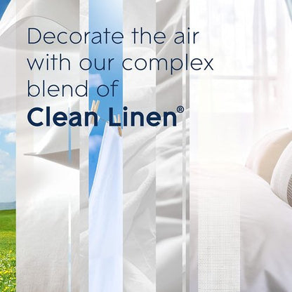 Glade PlugIns Air Freshener Starter Kit - Clean Linen Scented Refills | 1 Warmer + 5 Refills, 3.35 Fl Oz