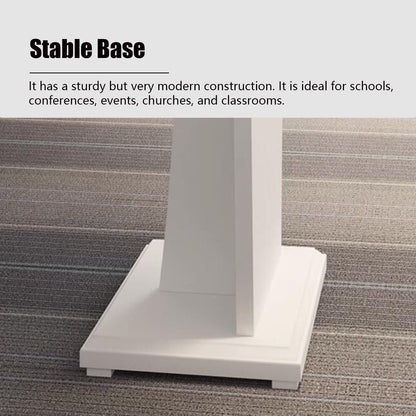 WZYPZFCL Podium, Light Brown Wooden Podium - Multi-Functional Presentation Stand & Laptop Table for Office, Church, Stage, Studio, Conference Room, Public Speaking, Meetings & Events