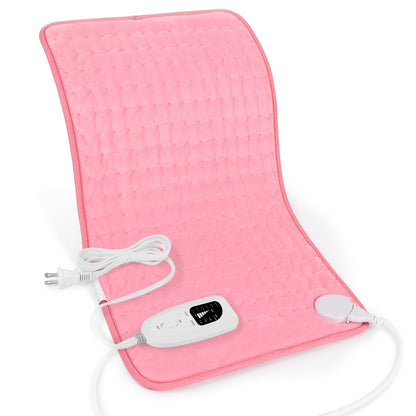 Heating Pad,Electric Heating Pads for Back,Neck,Abdomen,Moist Heating Pad for Shoulder,Knee,Arms,Legs,Dry/Moist Heat & Auto Shut Off,Birthday Gifts for Men and Women(Light Gray, 24''×12'')
