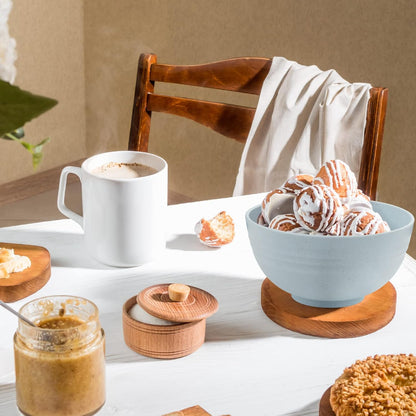 Unbreakable Cereal Bowls Set of 6, 24 OZ Wheat Straw Bowls, Microwave & Dishwasher Safe, Lightweight