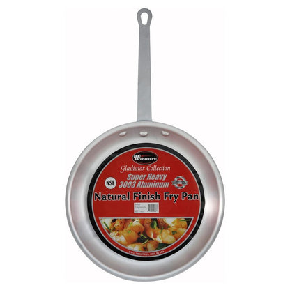 Winco Commercial-Grade Aluminium Fry Pan/Skillet, Natural Finish, 8"