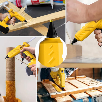 60W Cordless Hot Glue Gun for DeWalt 20V MAX Battery(Battery Not Included),Wireless Power Glue Gun Full Size with 30pcs Glue Sticks for Art DIY Craft Home Repair School (Tool Only)