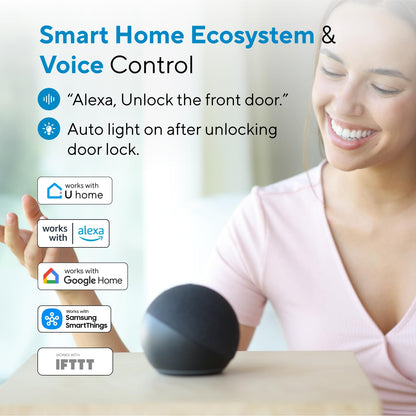 ULTRALOQ Bolt Fingerprint WiFi Smart Lock, Works with Apple Home, Siri, Alexa, 8-in-1 Keyless Entry with Fingerprint ID, App Remote Control, Keypad Deadbolt, BHMA Cert., Easy Install, 10 Mo. Battery
