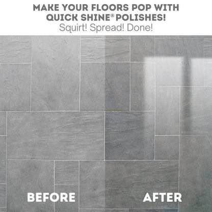 Quick Shine Multi-Surface Floor Finish-Polish 27oz-2pk | Safer Choice, No PFAS, pH Neutral Clean Shine Technology | Squirt & Spread | For Wood, Laminate, LVP, LVT, Tile & Stone | Made in USA