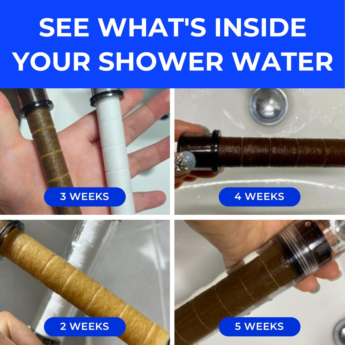 BODYLUV Puresome Filtered Shower Head, Korea's Best Handheld Shower Head with Filter, High Water Pressure, Softer Skin & Hair, Made in Korea, 6-Month Supply (3 Filter Replacements Included)