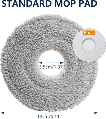 Replacement Parts for Dreame L20 Ultra / L30 Ultra Robot Vacuum Cleaner - 1 Main Brush, 4 Dust Bags, 4 Mop Pads, 2 HEPA