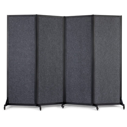 Strongbird Room Partition,Office Divider,Portable Commercial Screen Dividers,Privacy Partition Separator,Classroom School Dividers,8'5"W x 6'7"H,4 Panel,Grey