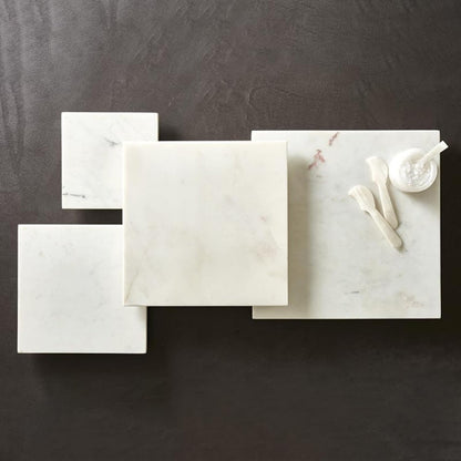 Santa Barbara Design Studio Marble Charcuterie Board, Cheese Board Cutting Board, 6" Square, White