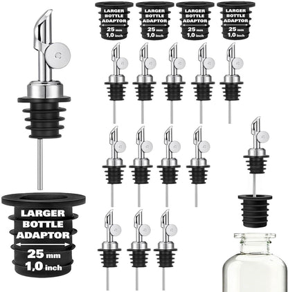 12 Pack Pafusen Olive Oil Pour Spout with Adapters, Oils Pourer for Olive Oil Dispenser Bottle, Easily Turn Your