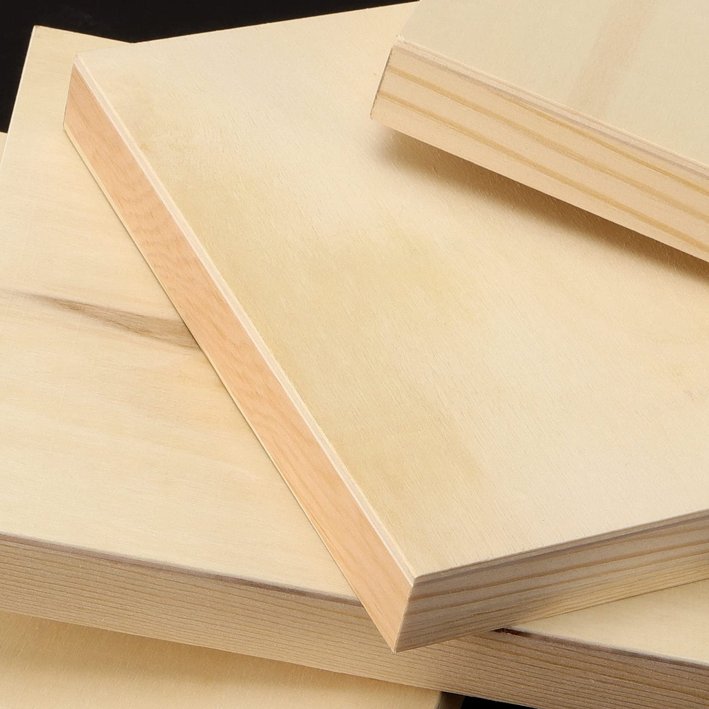 JOIKIT 20 Pack 5 x 5 Inch Wood Canvas Panels, 0.86cm Thick Wooden Canvas Board Unfinished Wood Cradled Painting Panel Boards, Artist Wooden Canvases for Burning, Pouring, String Art, Crafts