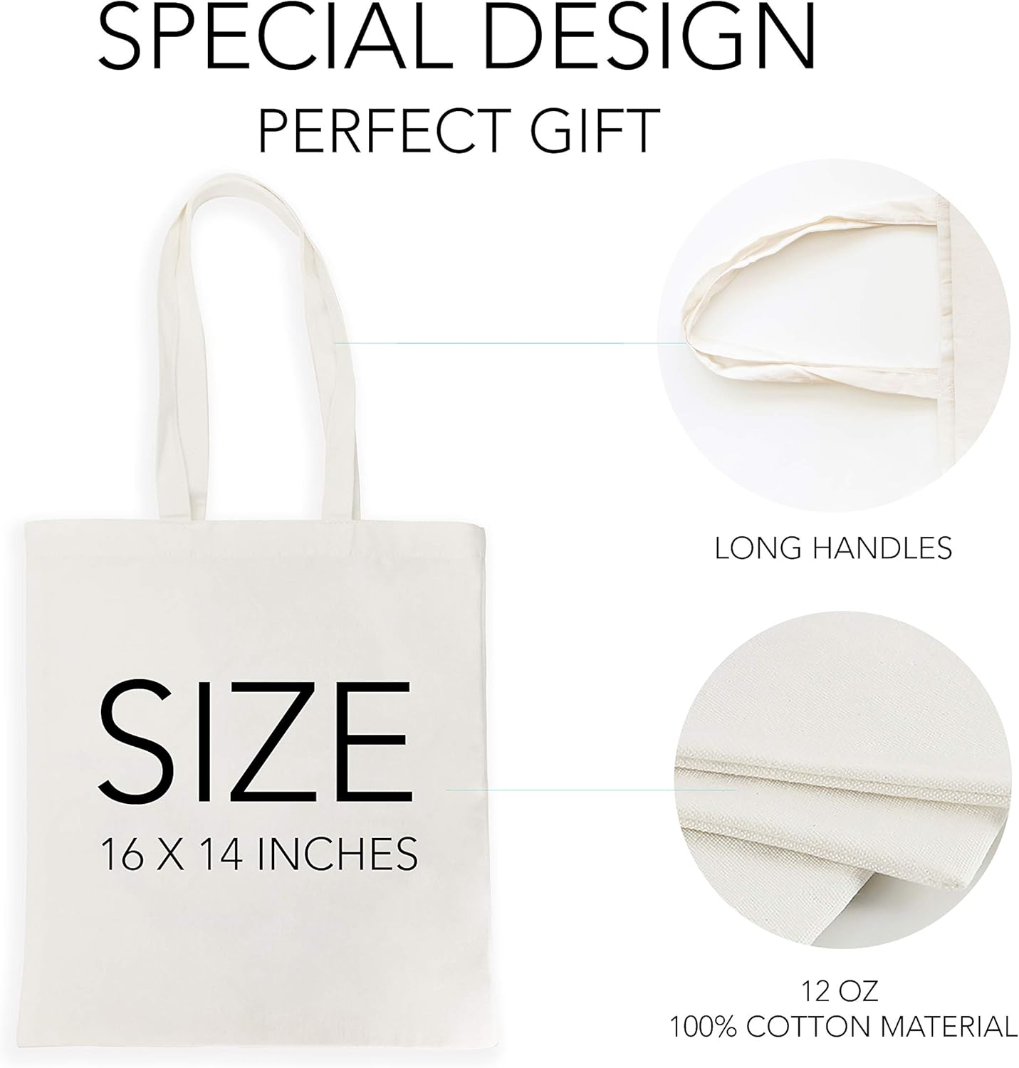 Funny The Office Merch Gifts Tote Bag for Women, Natural Reusable Eco-Friendly Cotton, Off White