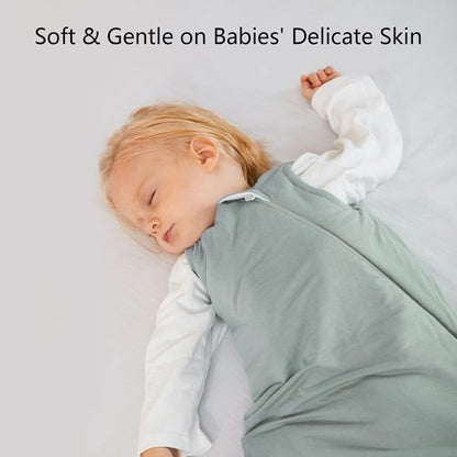 BubblePanda Bamboo Sleep Sack - Soft 1.0 Tog Toddler Sleeping Bag for Ages 18-24 Months | 2-Way Zipper