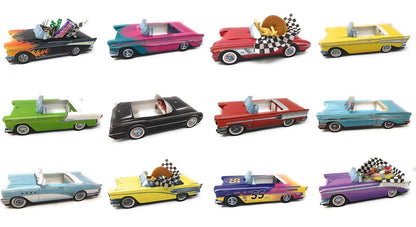 12 Classic Car Party Food Boxes with Wax Paper - 1950's GM Collection