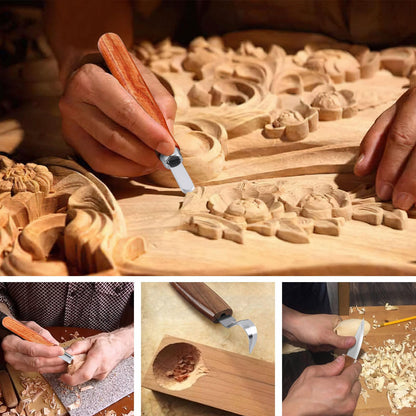 AUGSUN Wood Carving Kit, 17 Pack Wood Whittling Kit Hand Carving Knife Tools Set for DIY Sculpture Carpenter Experts & Beginners