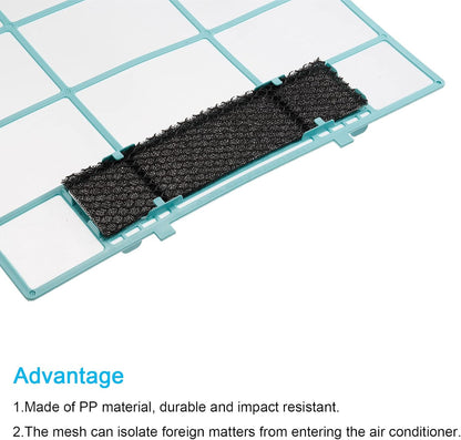 PATIKIL Air Conditioner Air Filter 13.58" x 10.83", Plastic Replacement Screen with Foam for HVAC, Blue Black