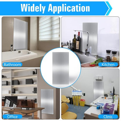 Isohit 32 x 16 Inch Stainless Steel Hand Dryer Wall Splash Guard Metal Wall Panels Backsplash Protector with Ultra Strength Adhesive for Bathroom, Kitchen, Restroom