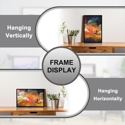 FULDGAENR 11x17 Picture Frame, Black Frames for 11 x 17 Inch Photo Poster Certificate, High Transparency Wall/Tabletop Frame with Horizontal Vertical Display (Black | 11"x17")