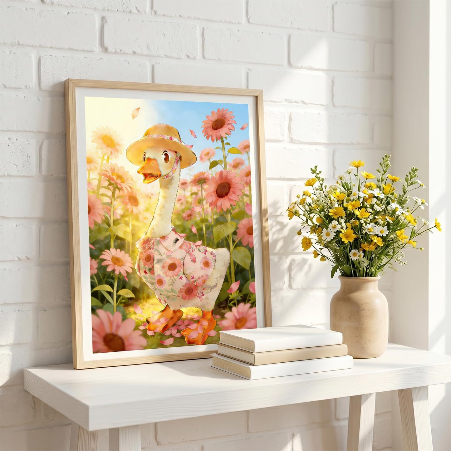 Diamond Art Kits for Adults Diamond Art Painting Kit for Kids Goose Birthday Personalized Gifts for Women Her Gem Art Round Drill DIY 5D Diamond Painting Adult Craft Kits Wall Spring Decor 12x16inch
