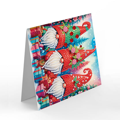 ycyingcheng 5D Christmas Greeting Cards, DIY Special Shaped Diamond Painting Card Kit, 12 Pieces Diamond Painting Rhinestone Kits for Christmas, Teacher's Day, Mother's Day