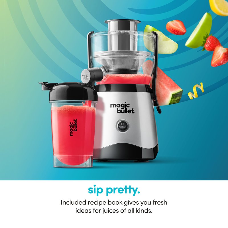 Magic Bullet Mini Juicer with Cup, Black and Silver