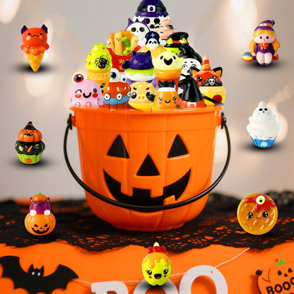 24PCS Halloween Squishies Toys for Kids,Halloween Squishies,Slow Rising Squishy Halloween Stress Fidget Toys,Non Candy Trick or Treat - Spooky Party Favors Gift Goody Bag Stuffers