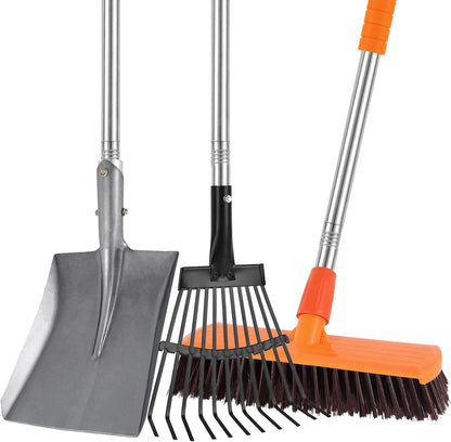 ROSTIUTE Chicken Poop Scooper Shovel Rake Scrub Brush for Chicken Coop Supplies Accessories for Cleaning