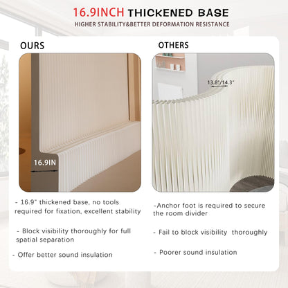 Paper Room Divider with Shelves Retractable Room Dividers Folding Privacy Screens Paper Partition Wall Divisor de Habitaciones for Home/Office/Clothing Store/Enterprise Office,Trade Show